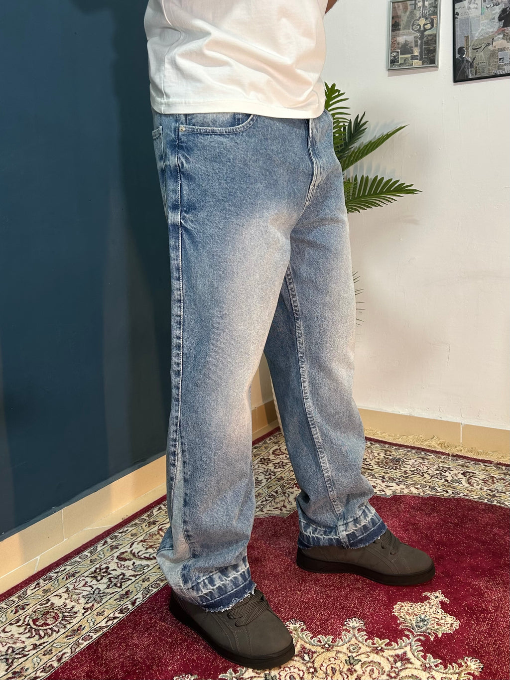 bleu fleard jeans