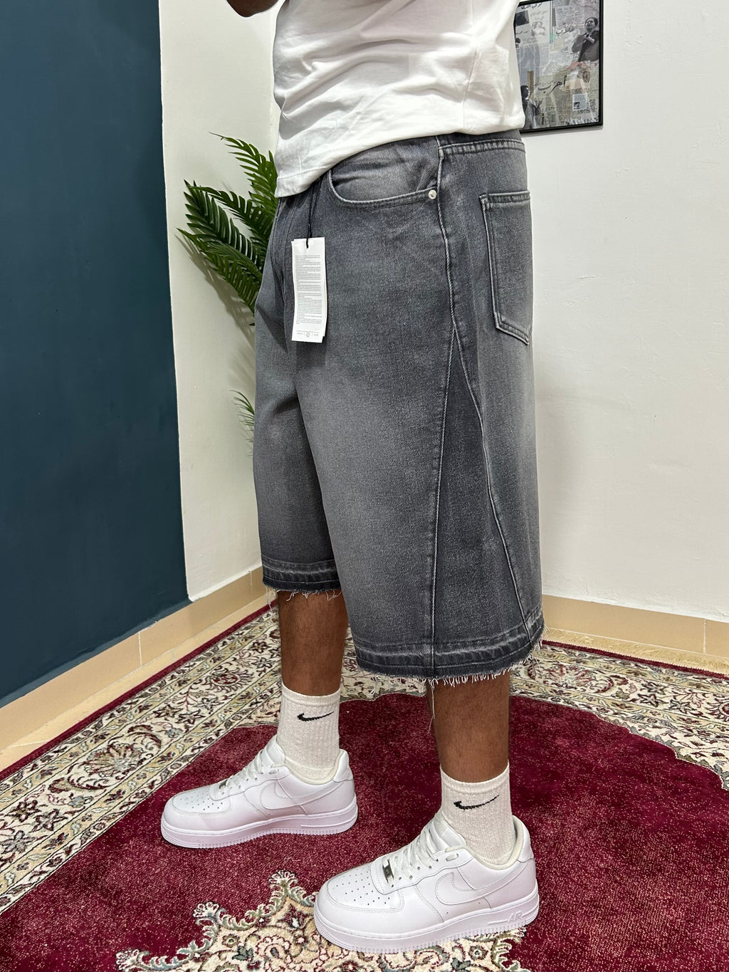 Grey fleard shorts