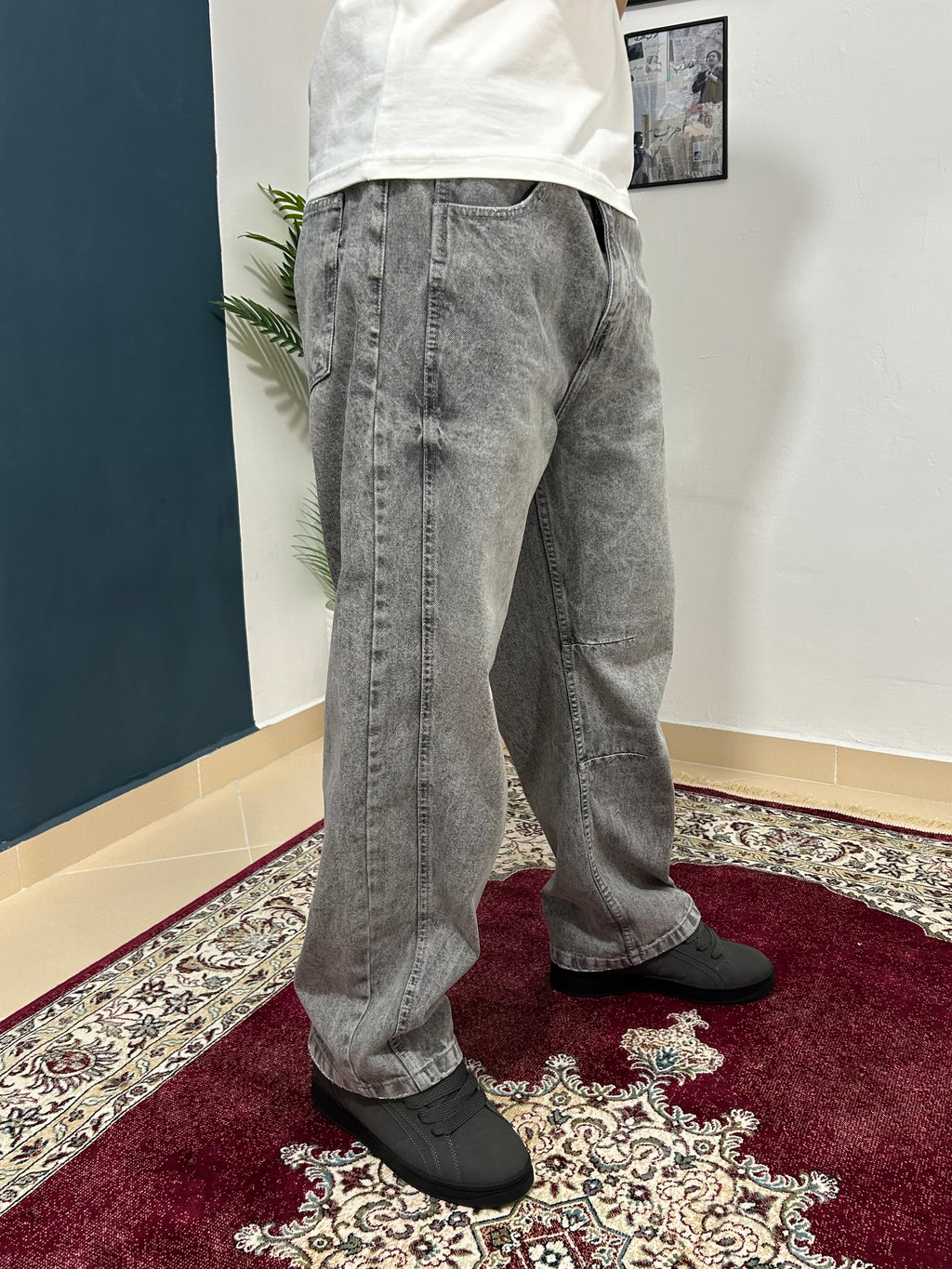 Gray X baggy jeans