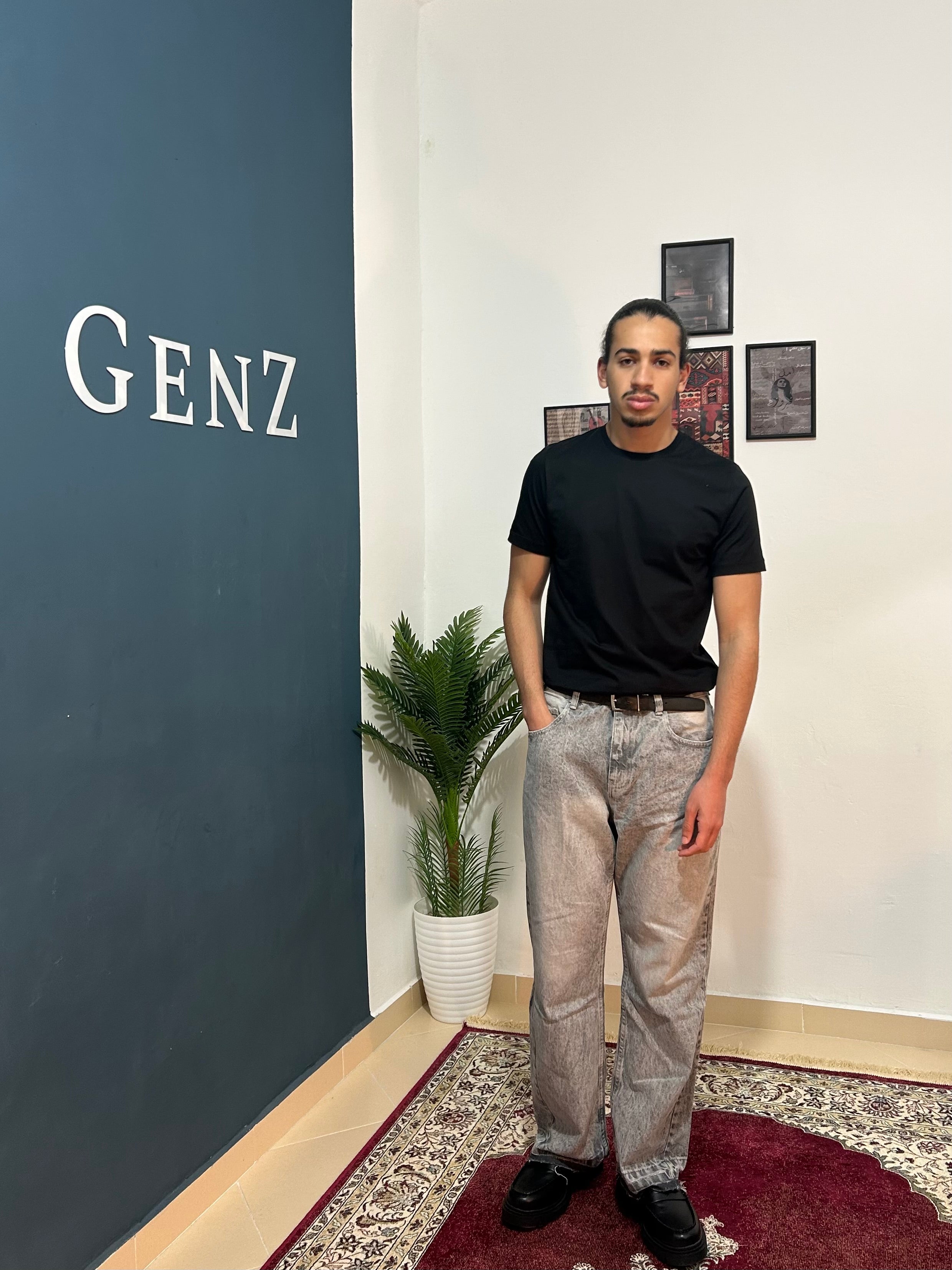 Black slim t-shirt 100% cotton