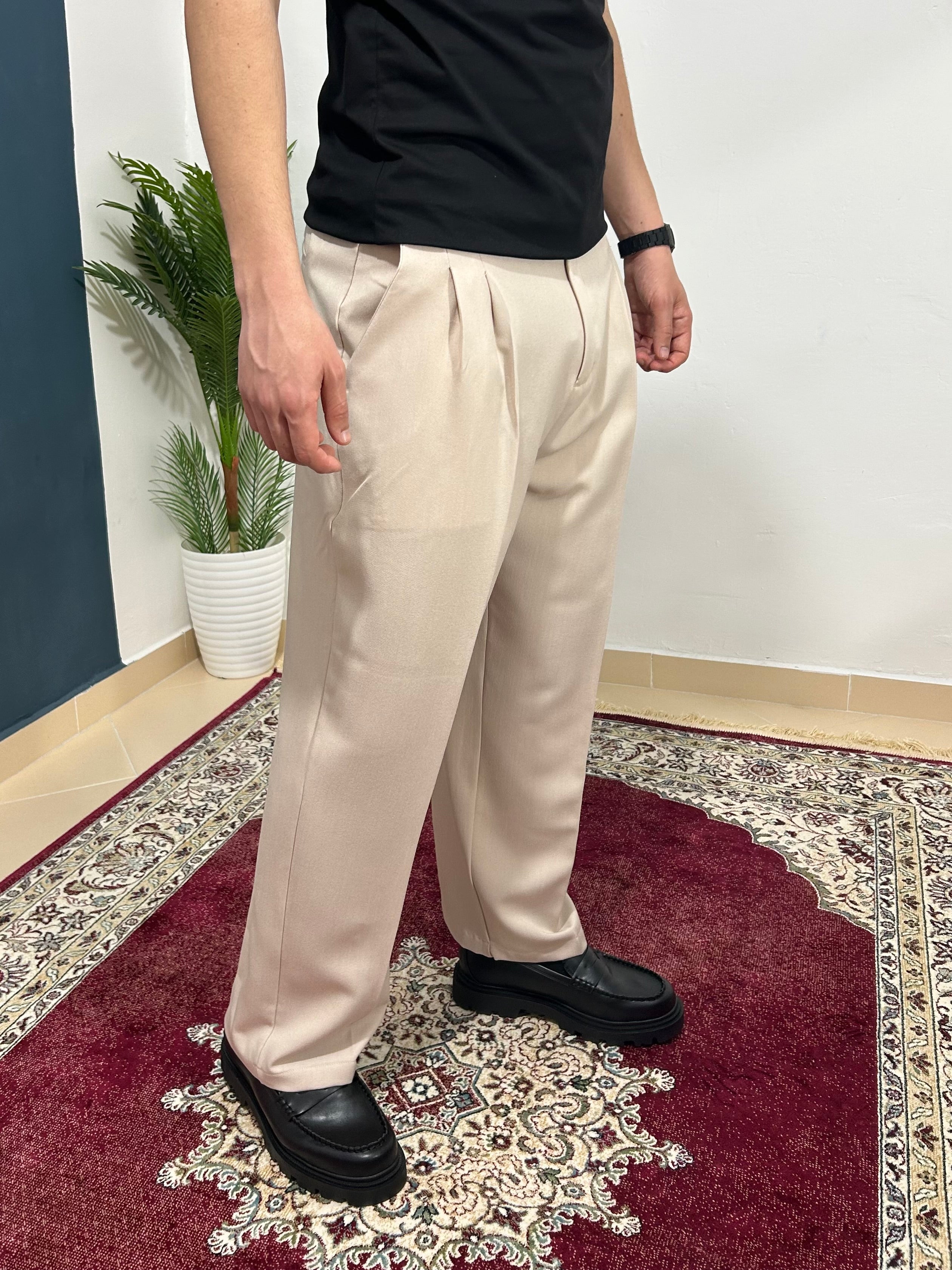Beige baggy pants