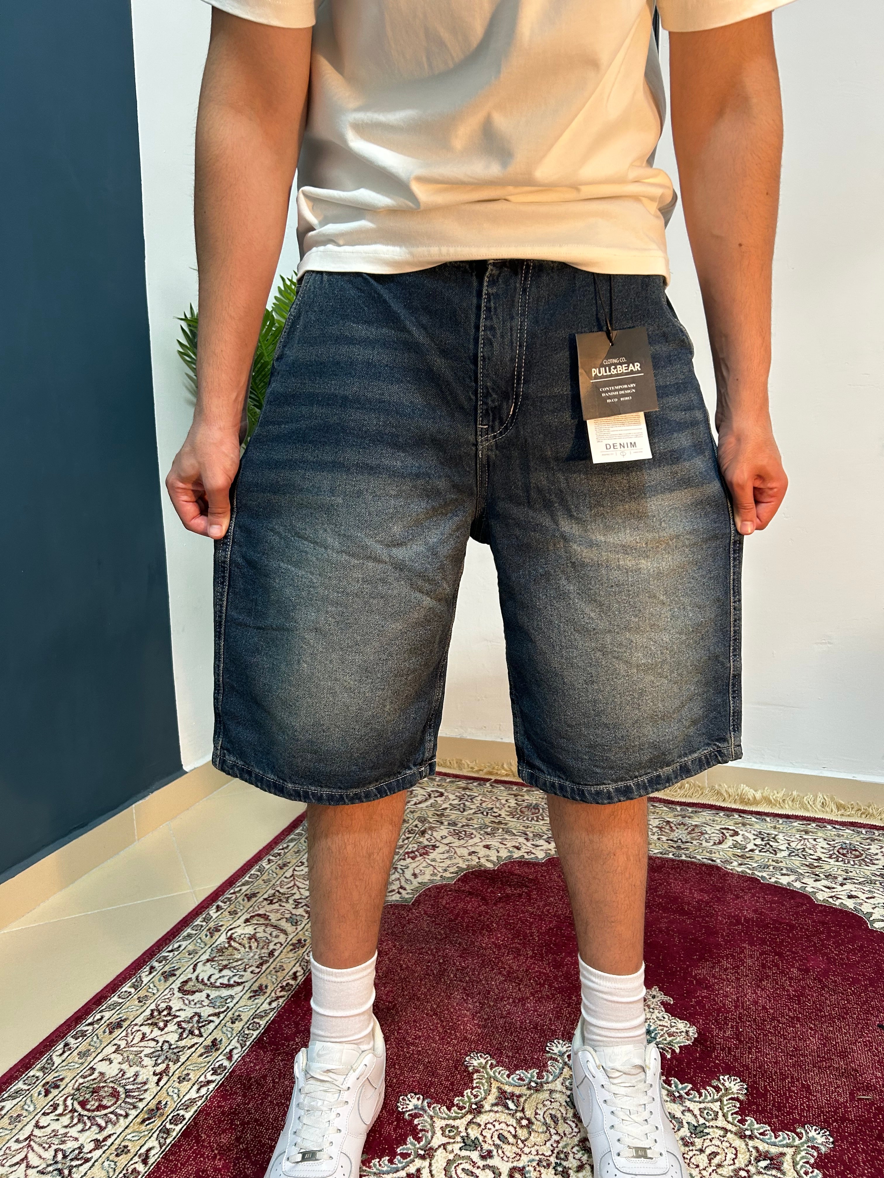 dirty navy baggy jeans