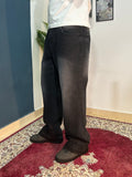 black fleard jeans
