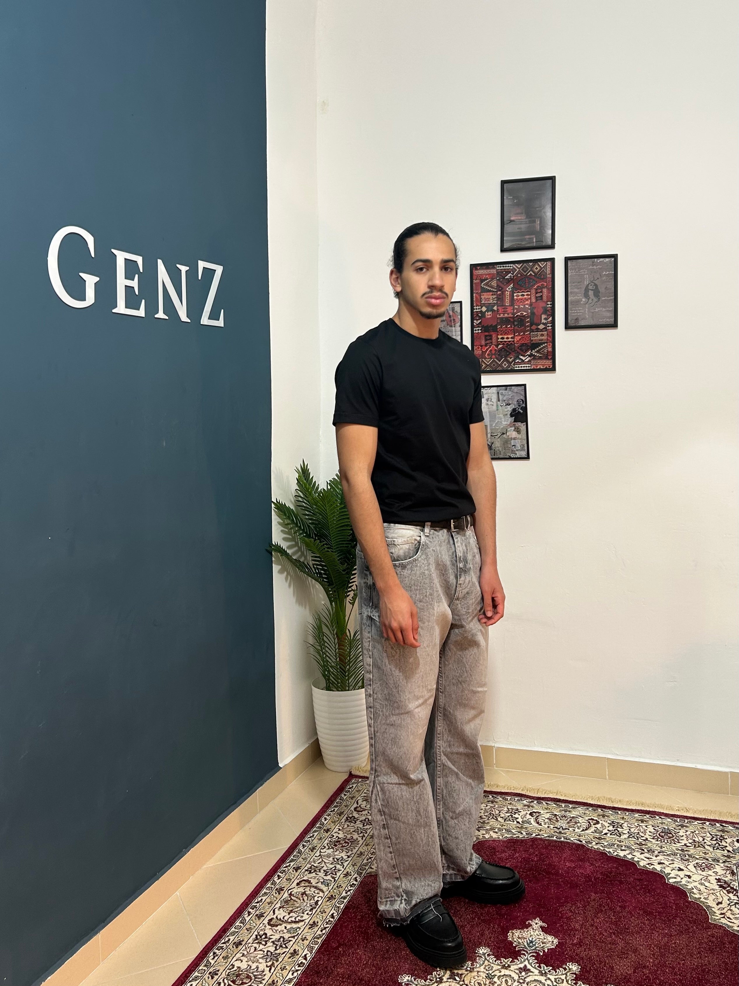 Black slim t-shirt 100% cotton