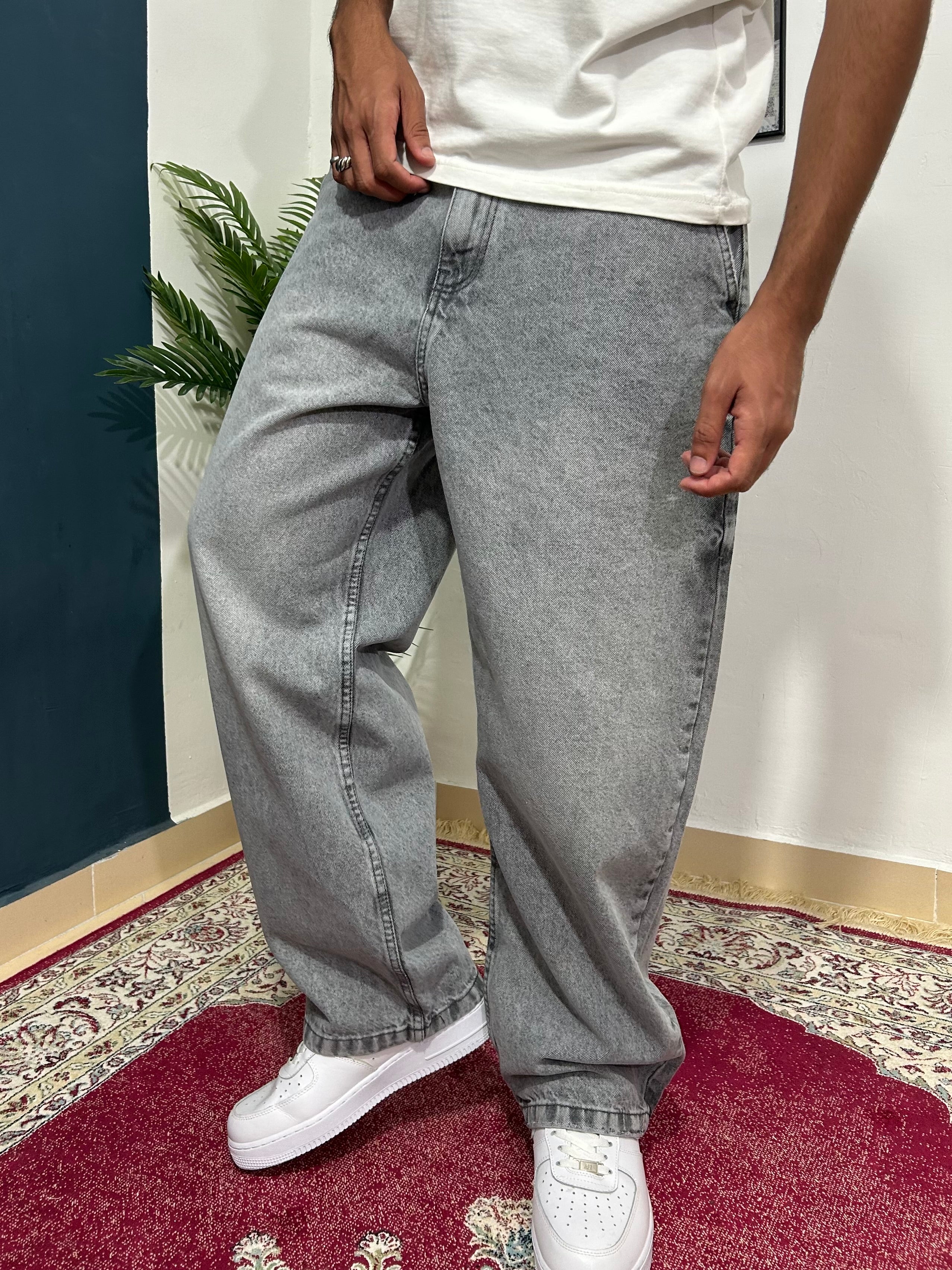 Grey baggy jeans