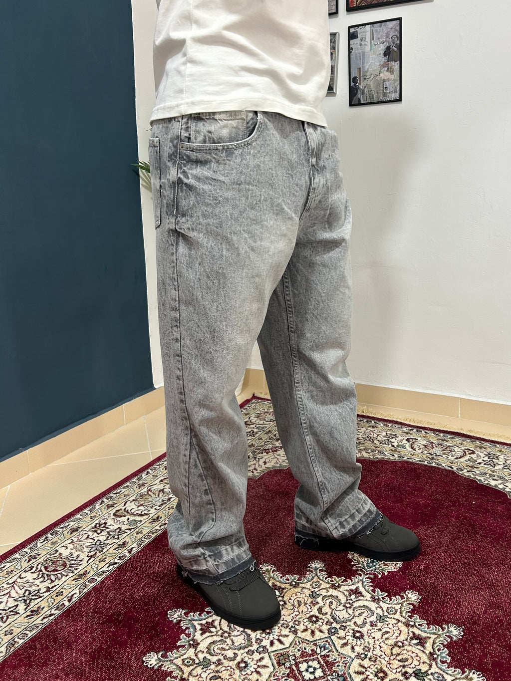 Gray Flared jeans