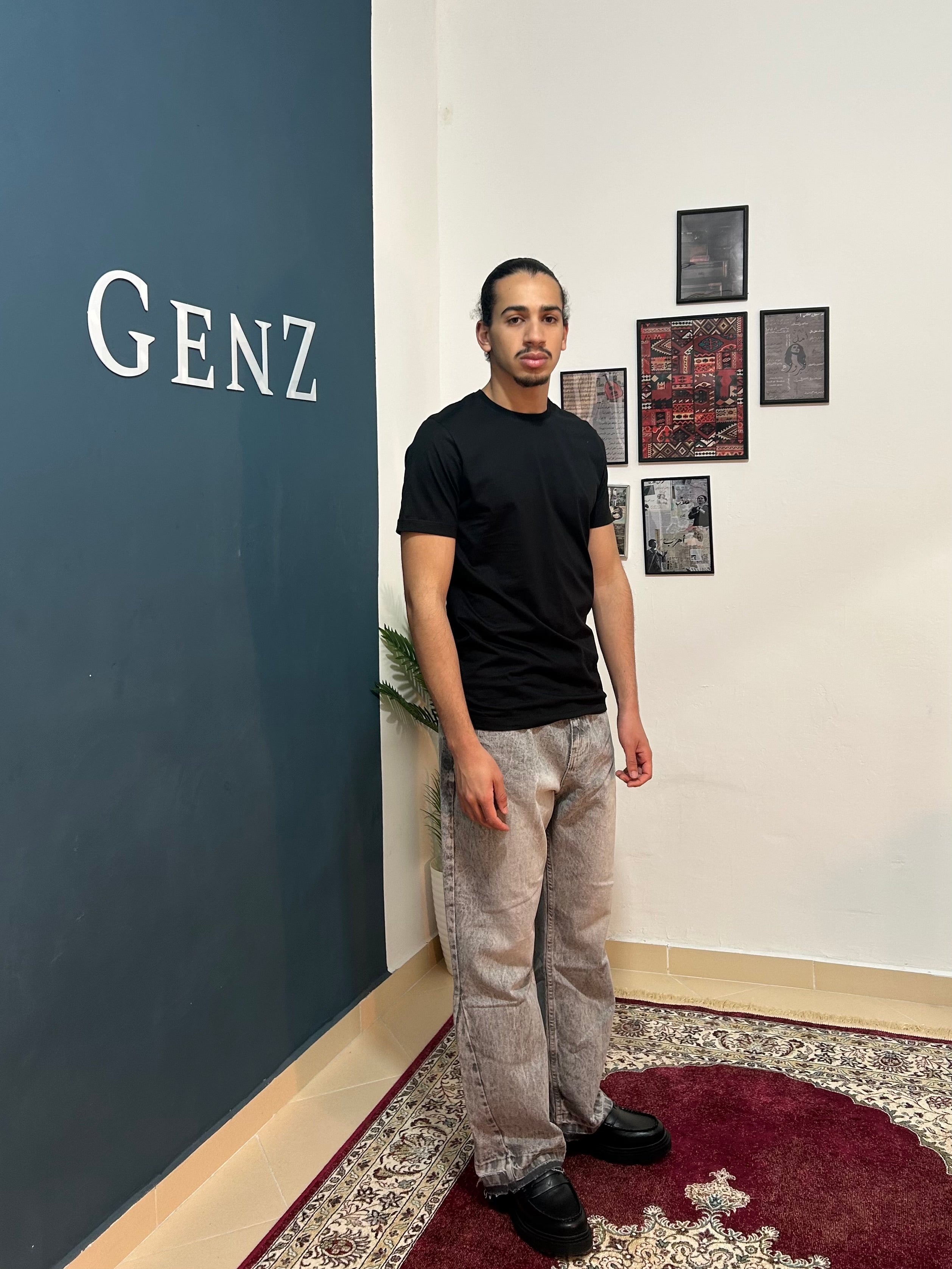 Black slim t-shirt 100% cotton