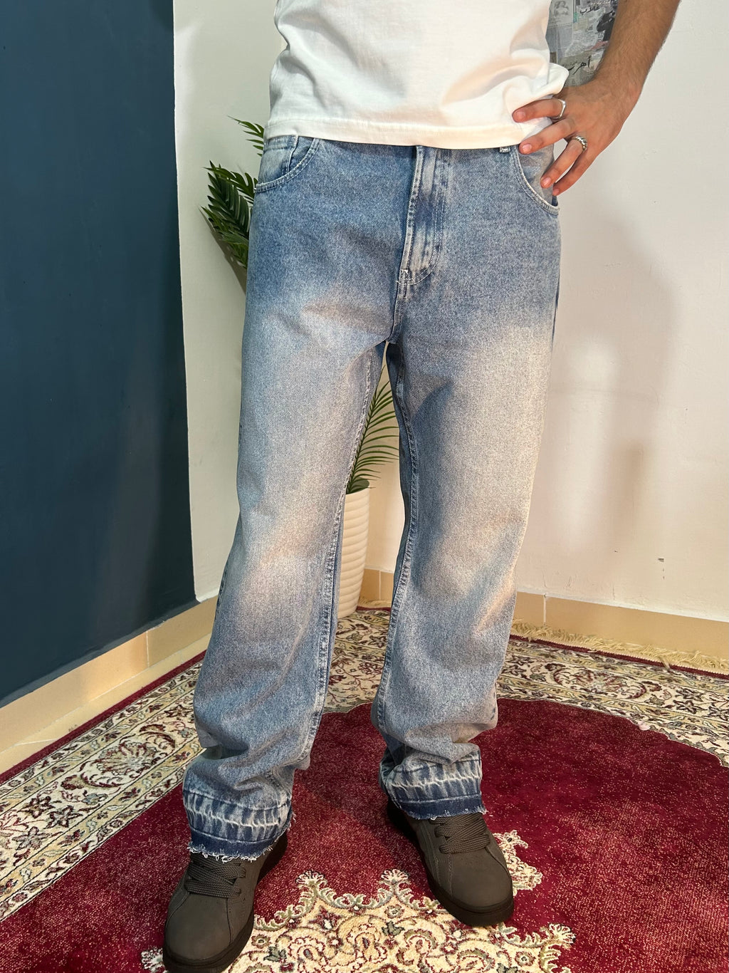 bleu fleard jeans
