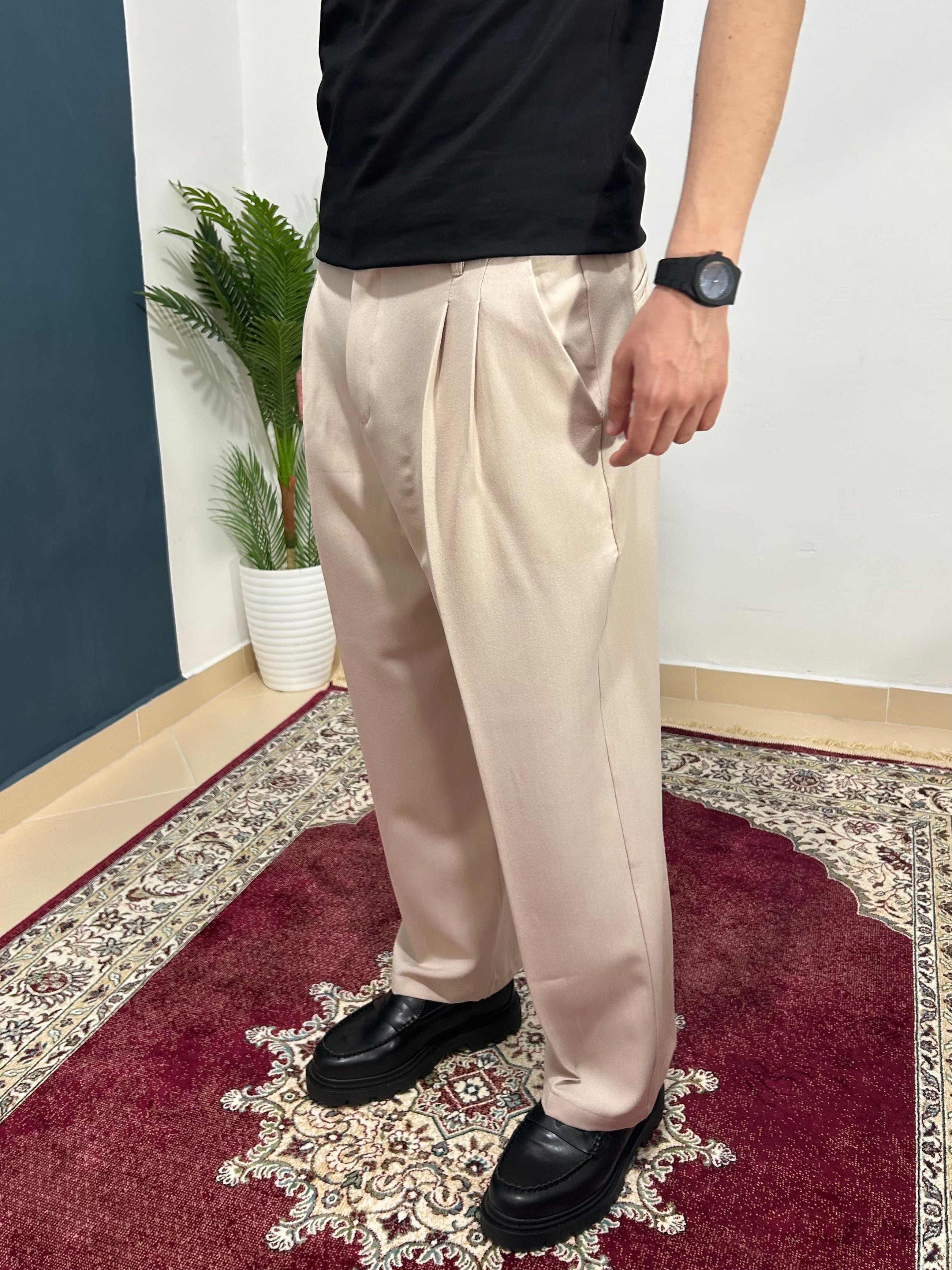 Beige baggy pants