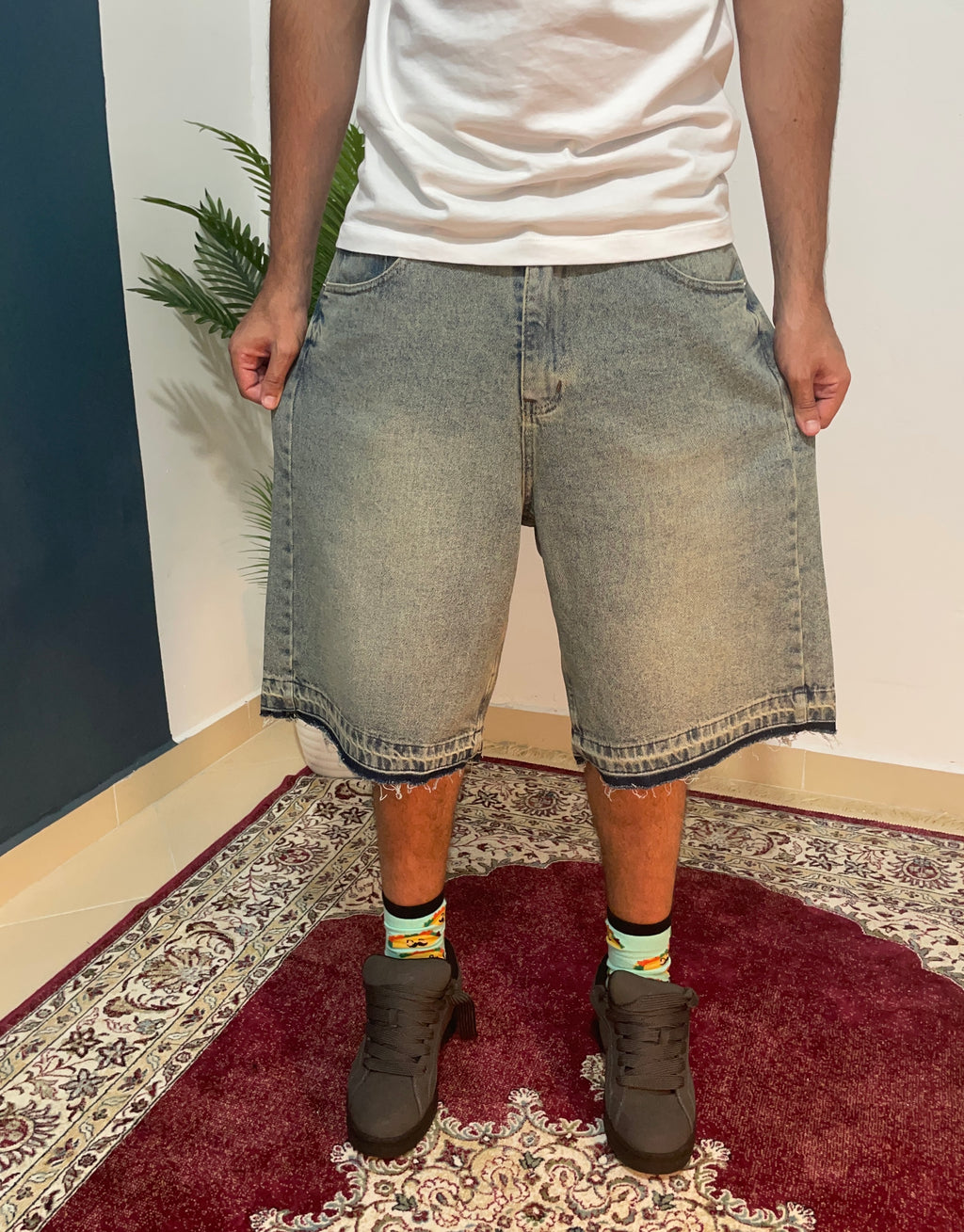 derty fleard shorts