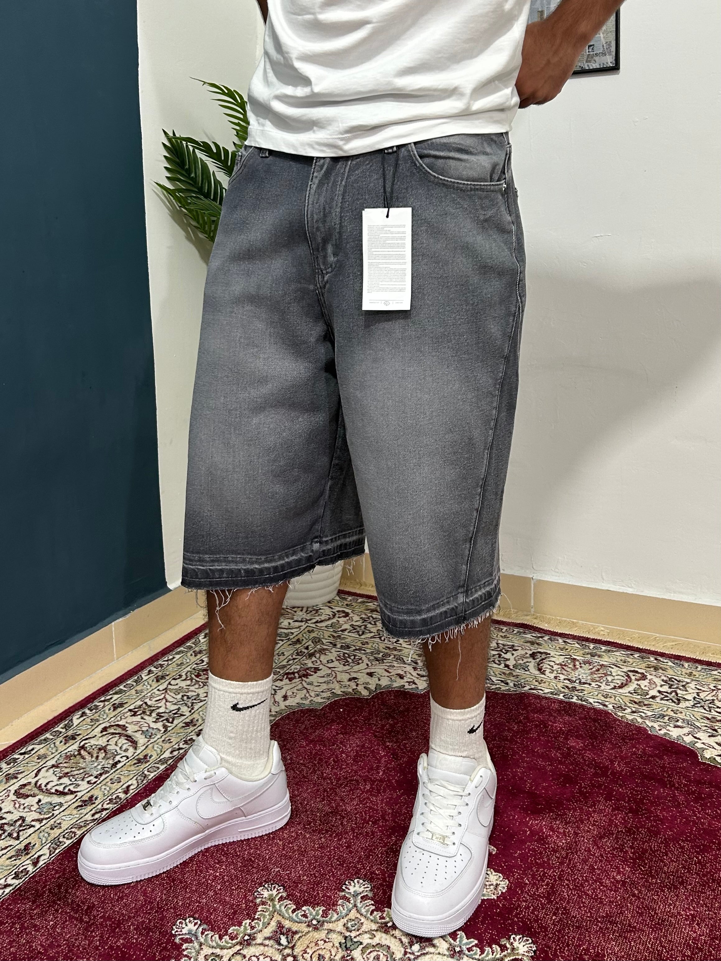 Grey fleard shorts