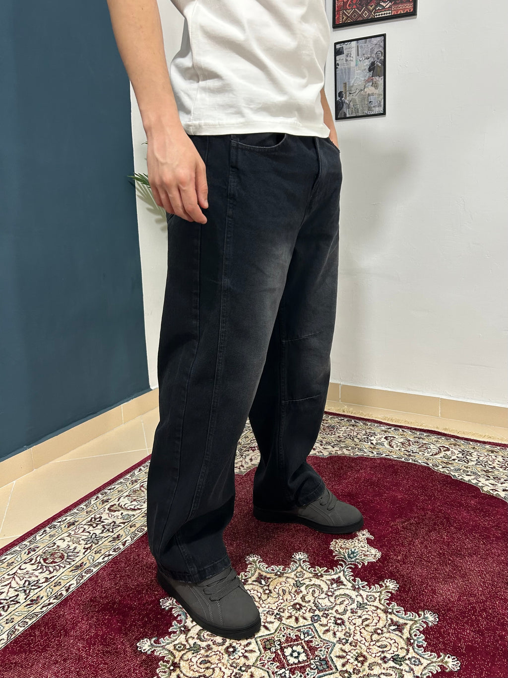Black X baggy jeans