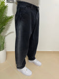 side wash black ballon jeans