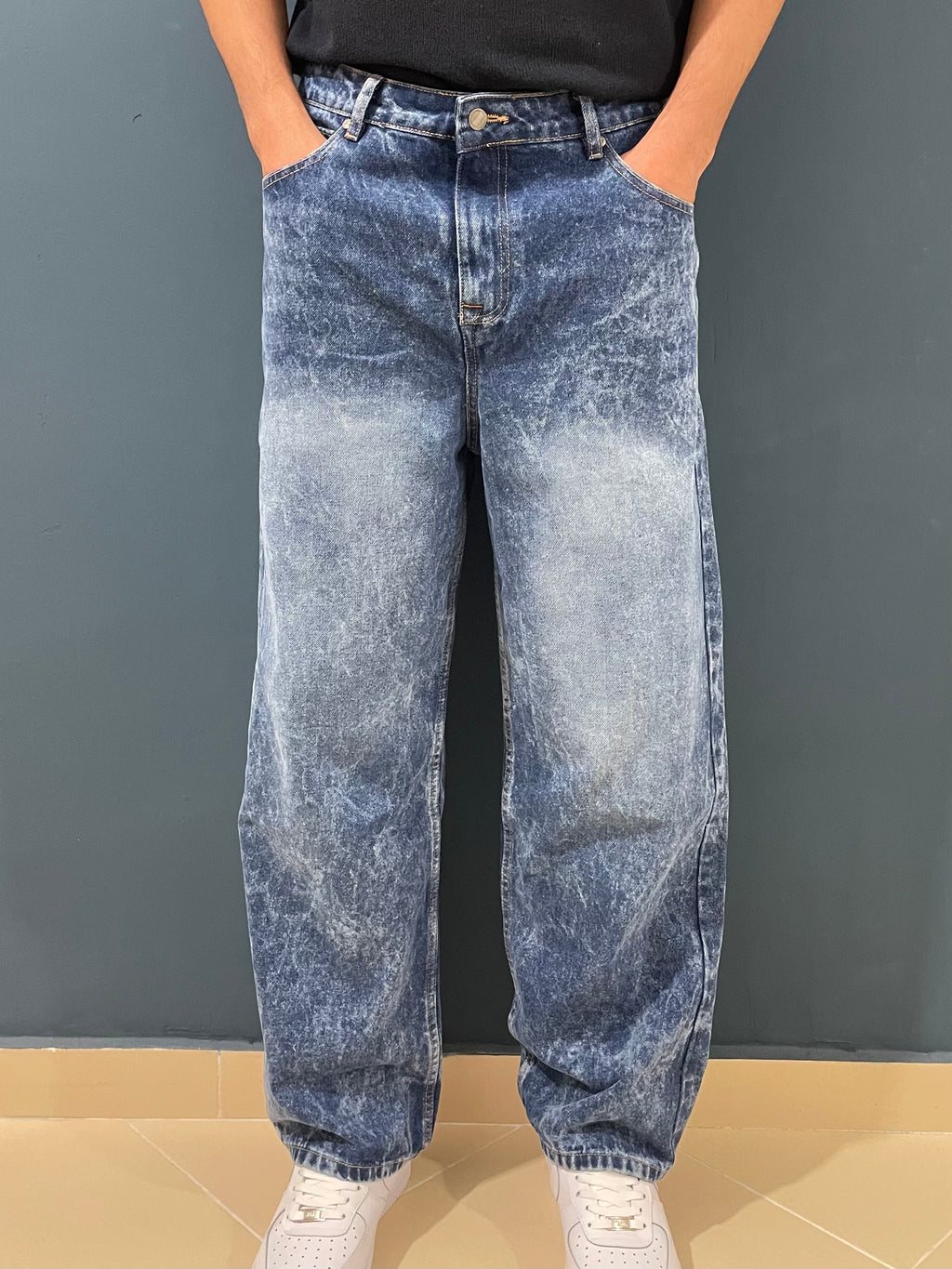 snow bleu baggy jeans