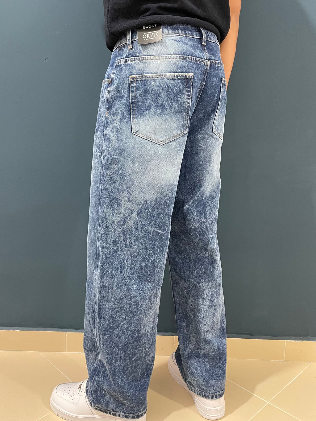 snow bleu baggy jeans