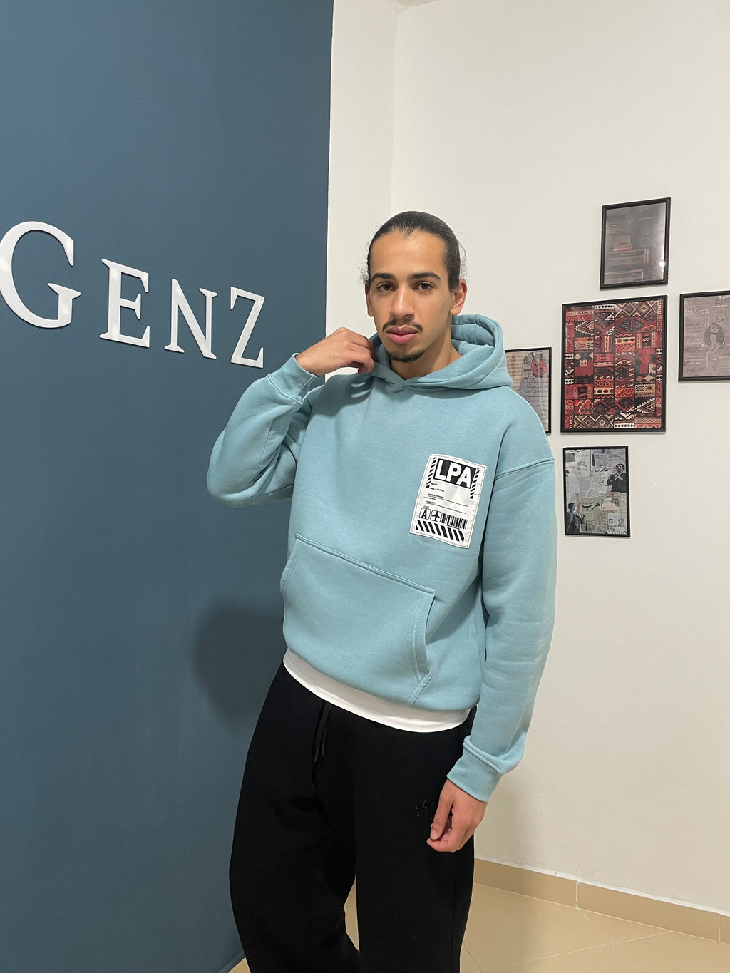 Light bleu hoodie