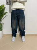 Dirty Wash Navy Ballon Jeans