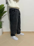 Gray Black balloon Jeans