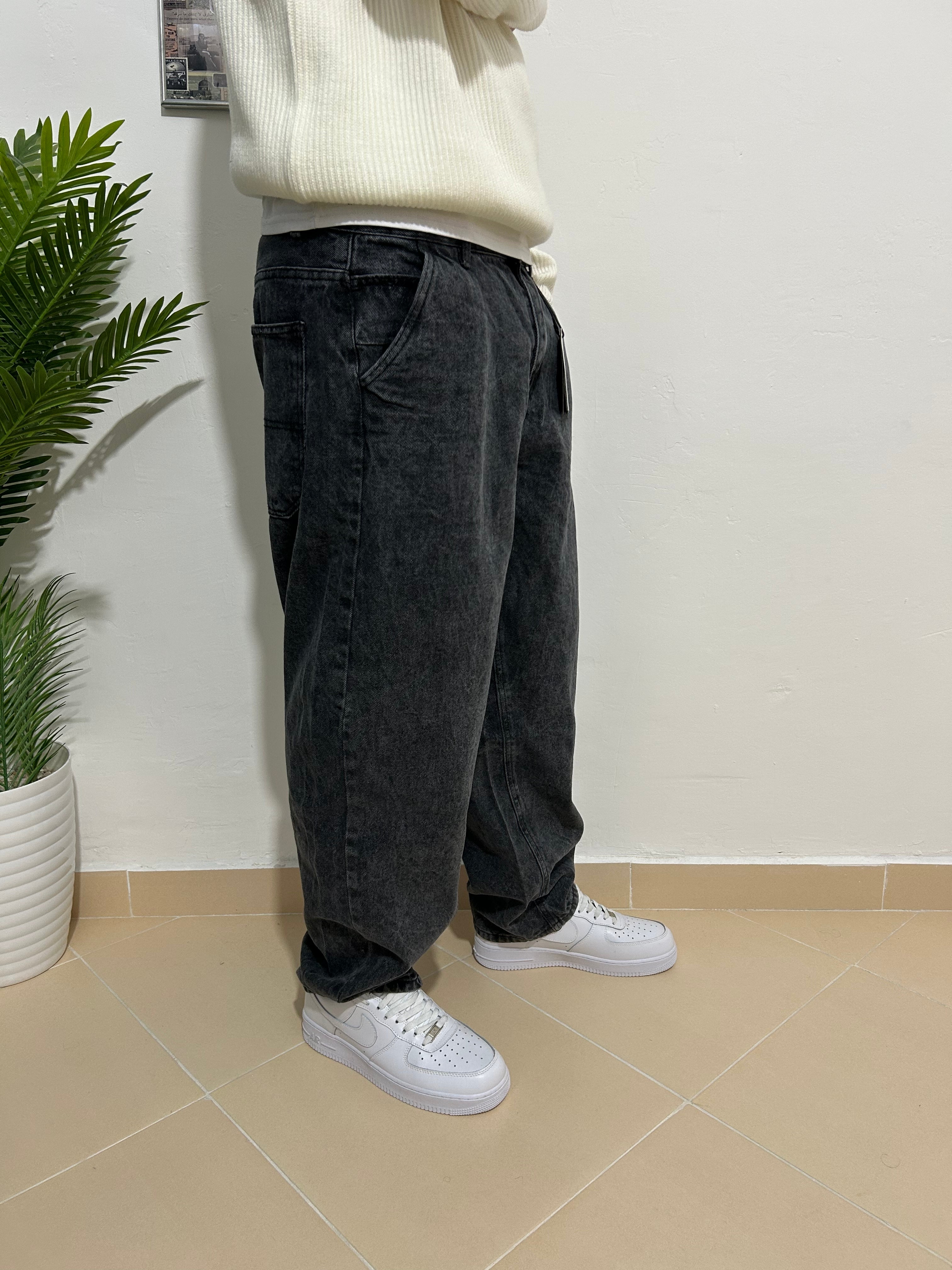 Gray Black ballon Jeans
