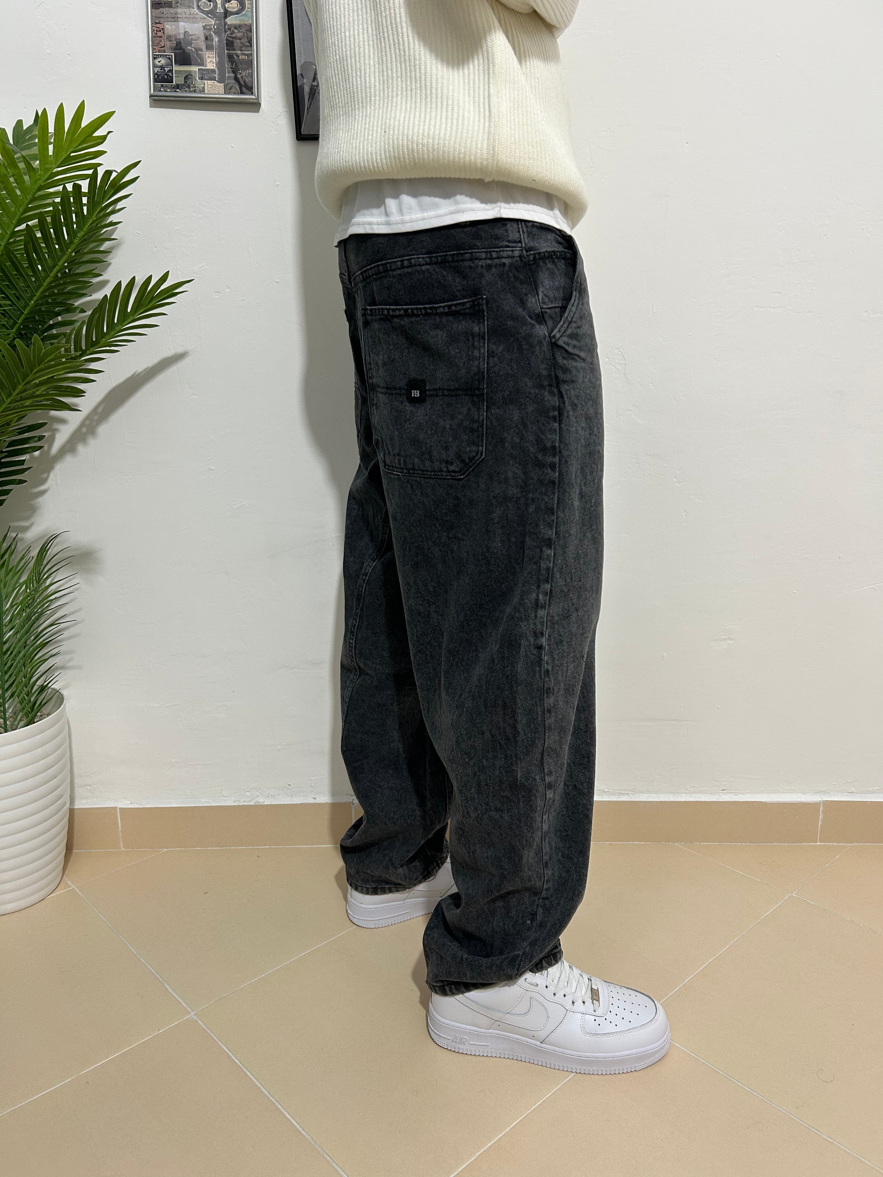 Gray Black ballon Jeans