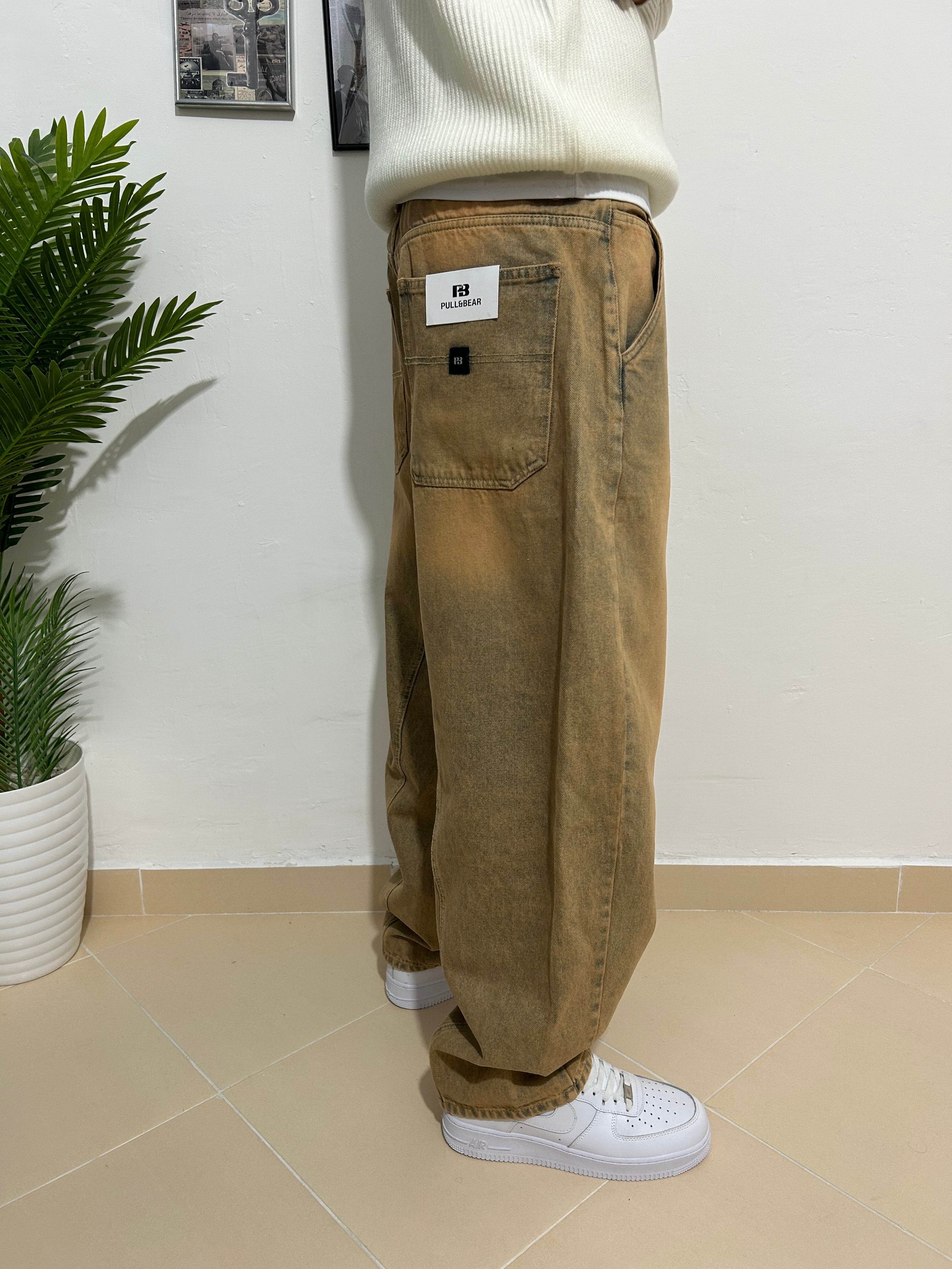 Brown Wash Ballon Jeans