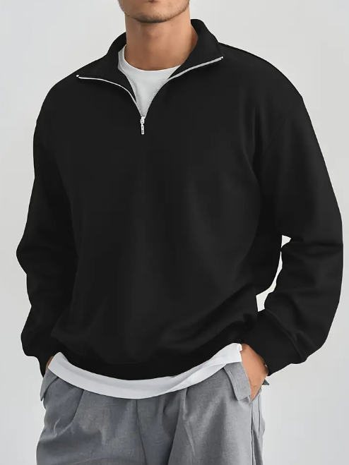 Pullover de sport à demi-zip