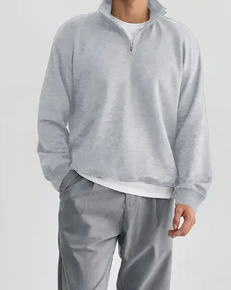 Pullover de sport à demi-zip