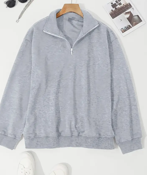 Pullover de sport à demi-zip